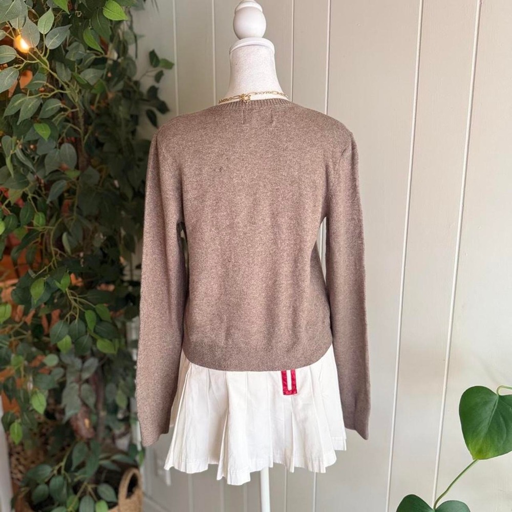 Old Navy Brown Cardigan Button Down Long Sleeves Crew Neck Women's Size Medium - Picture 3 of 8